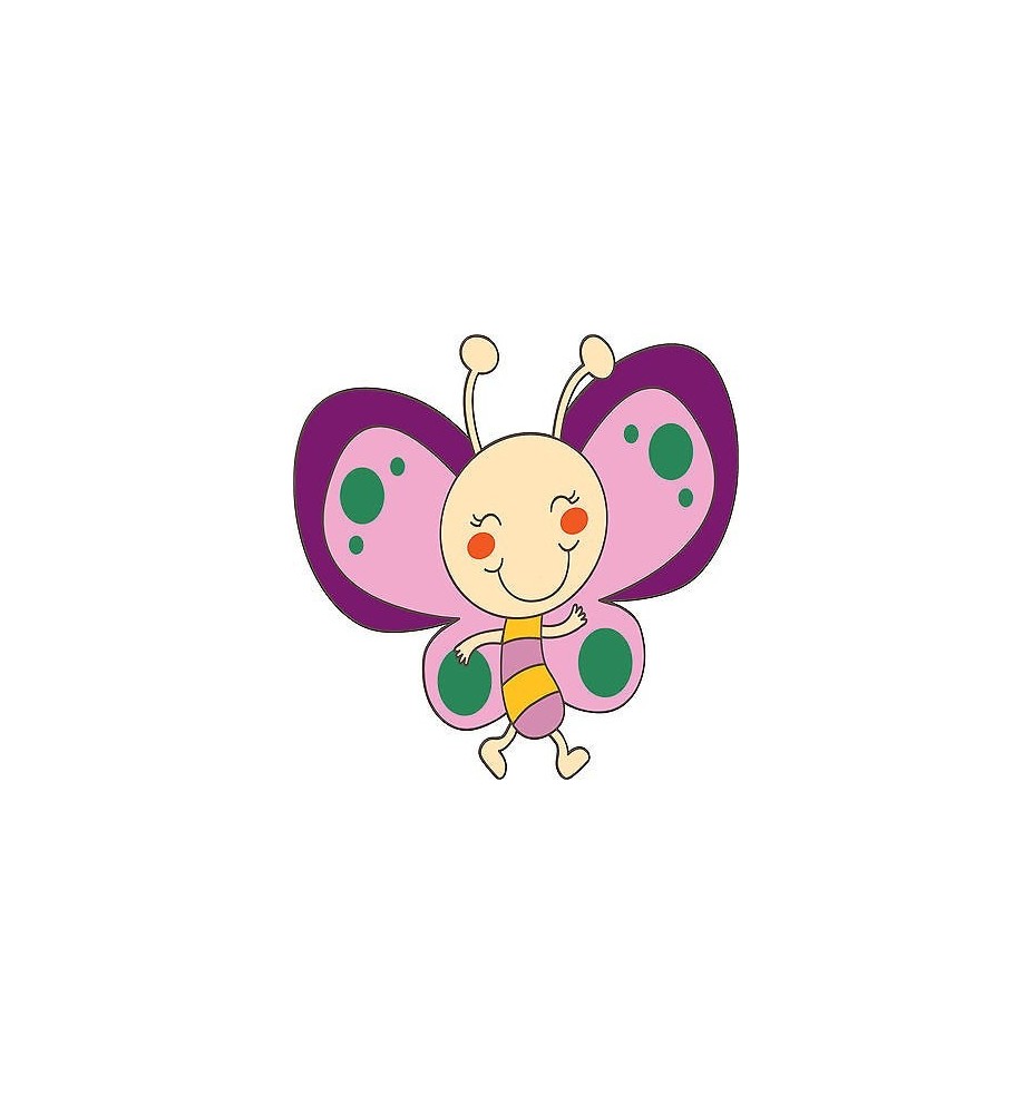 Sticker enfant Papillon réf 3503 (Dimensions de 10 cm à 130cm de hauteur)