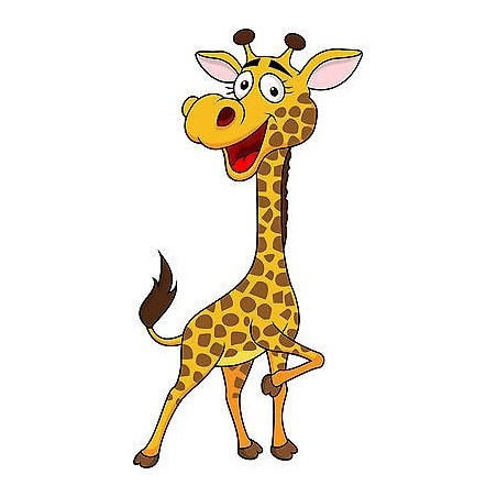 Stickers autocollant muraux enfant Girafe marrante