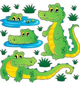 Stickers kit enfant planche de stickers Crocodiles réf 3720