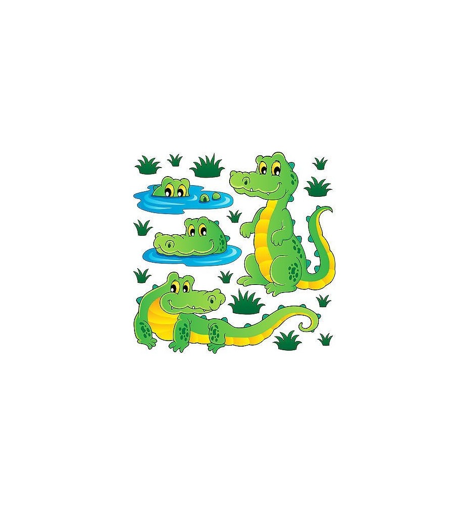 Stickers kit enfant planche de stickers Crocodiles réf 3720