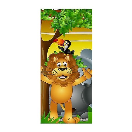 Sticker enfant porte Animaux Lion